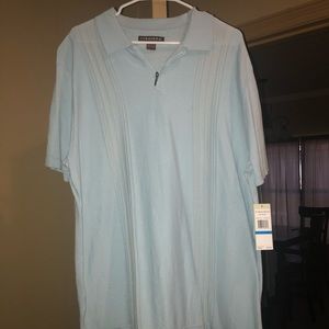 Cubavera Zip Polo Shirt